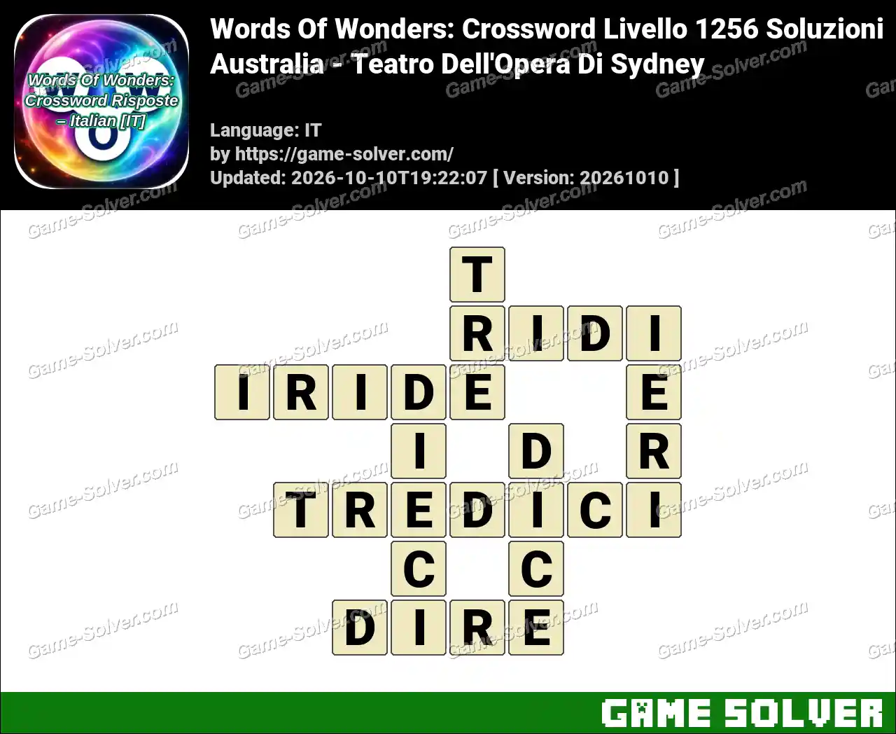 Words Of Wonders: Crossword Livello 1256 Soluzioni – Australia – Teatro Dell’Opera Di Sydney